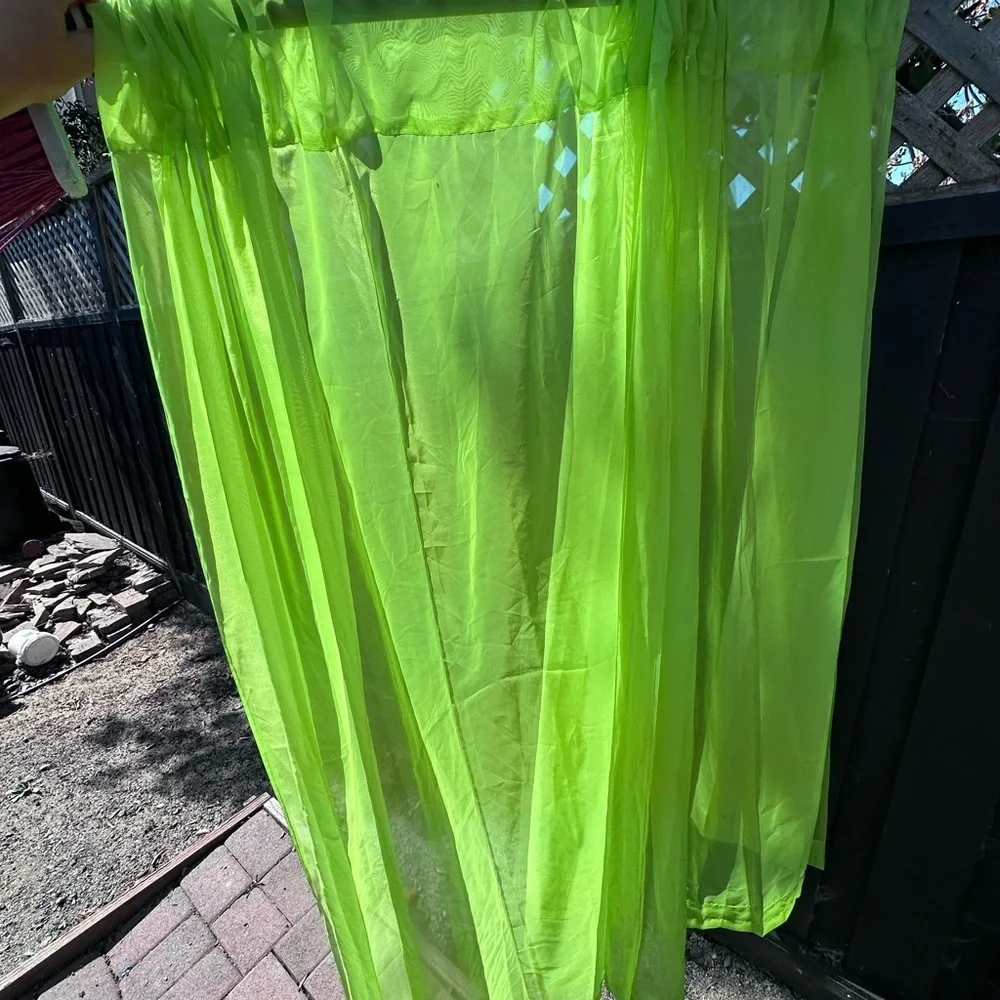 Lush Green Drapes for a Fresh Look lime sheer